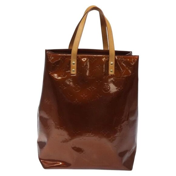 LOUIS VUITTON Monogram Vernis Reade MM Hand Bag Bronze - Picture 2 of 15